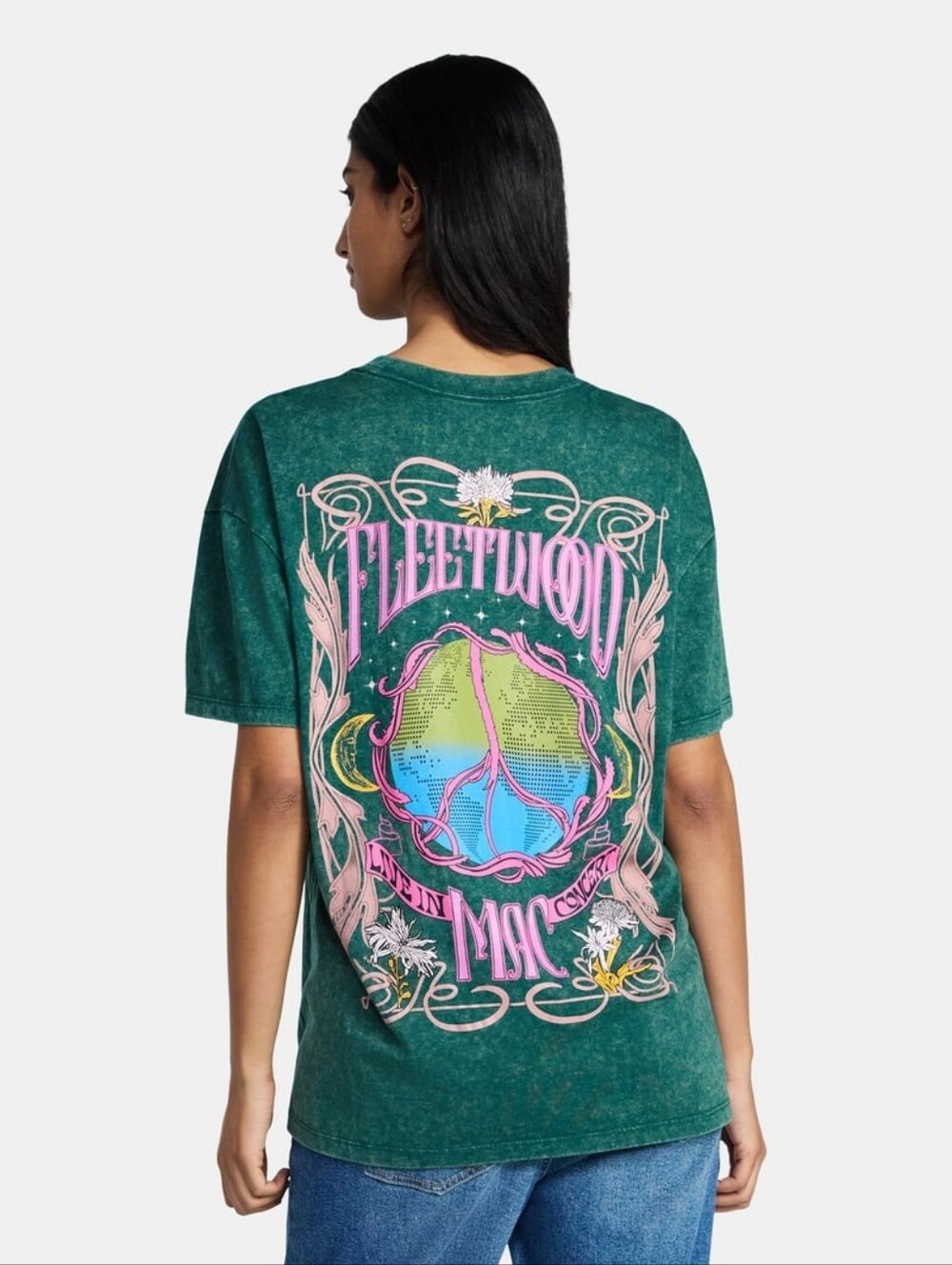 Fleetwood Mac Women's Graphic Print Tour Tee with Short Sleeve